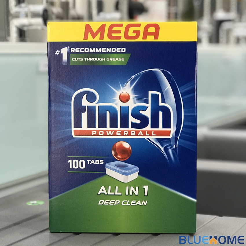 COMBO FINISH: Viên rửa bát Finish All in one 100 viên + Muối Finish 1.2kg + Nước làm bóng Finish 1150ml