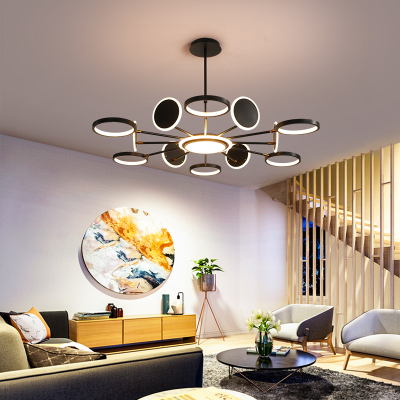 Đèn thả KAZIC loại 12 bóng kiểu dáng sang trọng với 3 chế độ ánh sáng hiện đại - kèm điều khiển từ xa - .