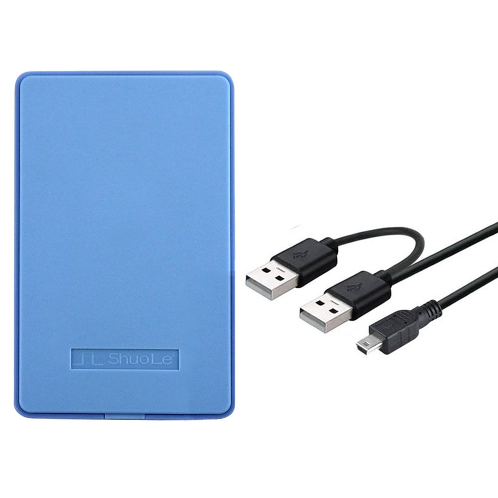 External  Enclosure USB 2.0  HDD Case for  for Laptop Blue