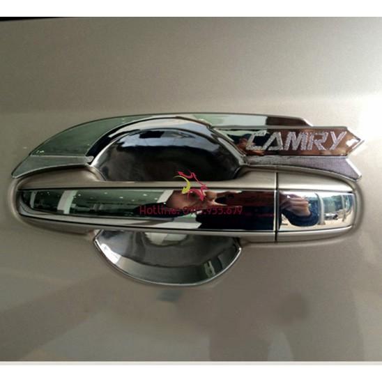 Ốp Hõm Cửa Dành Cho Xe Camry 2009 đến 2020 Mạ Crom Cao Cấp