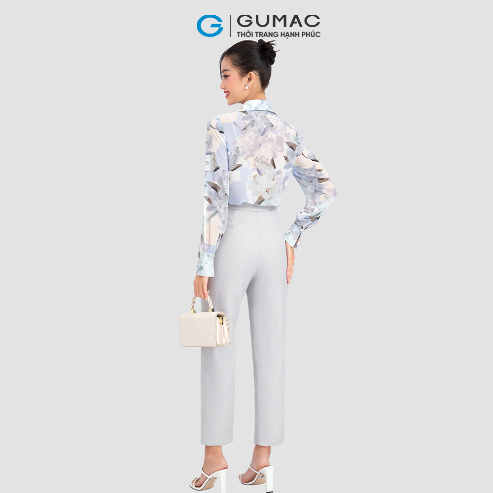 Áo sơ mi họa tiết GUMAC AD03047