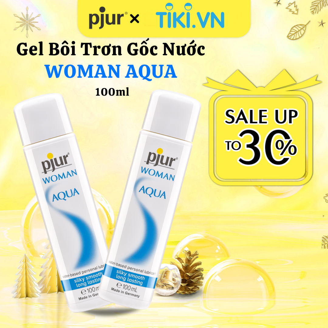 [DATE 2/2024] Gel bôi trơn gốc nước Pjur Woman Aqua Chai 100ml dưỡng âm cho da mịn dạng không gây kích ứng phù hợp cho da nhạy cảm