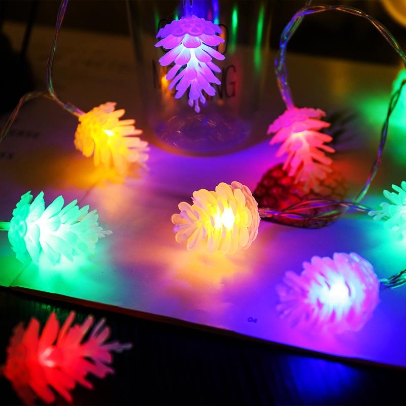 Dây Đèn Led 10 / 20 Bóng Hình Quả Thông Trang Trí Giáng Sinh