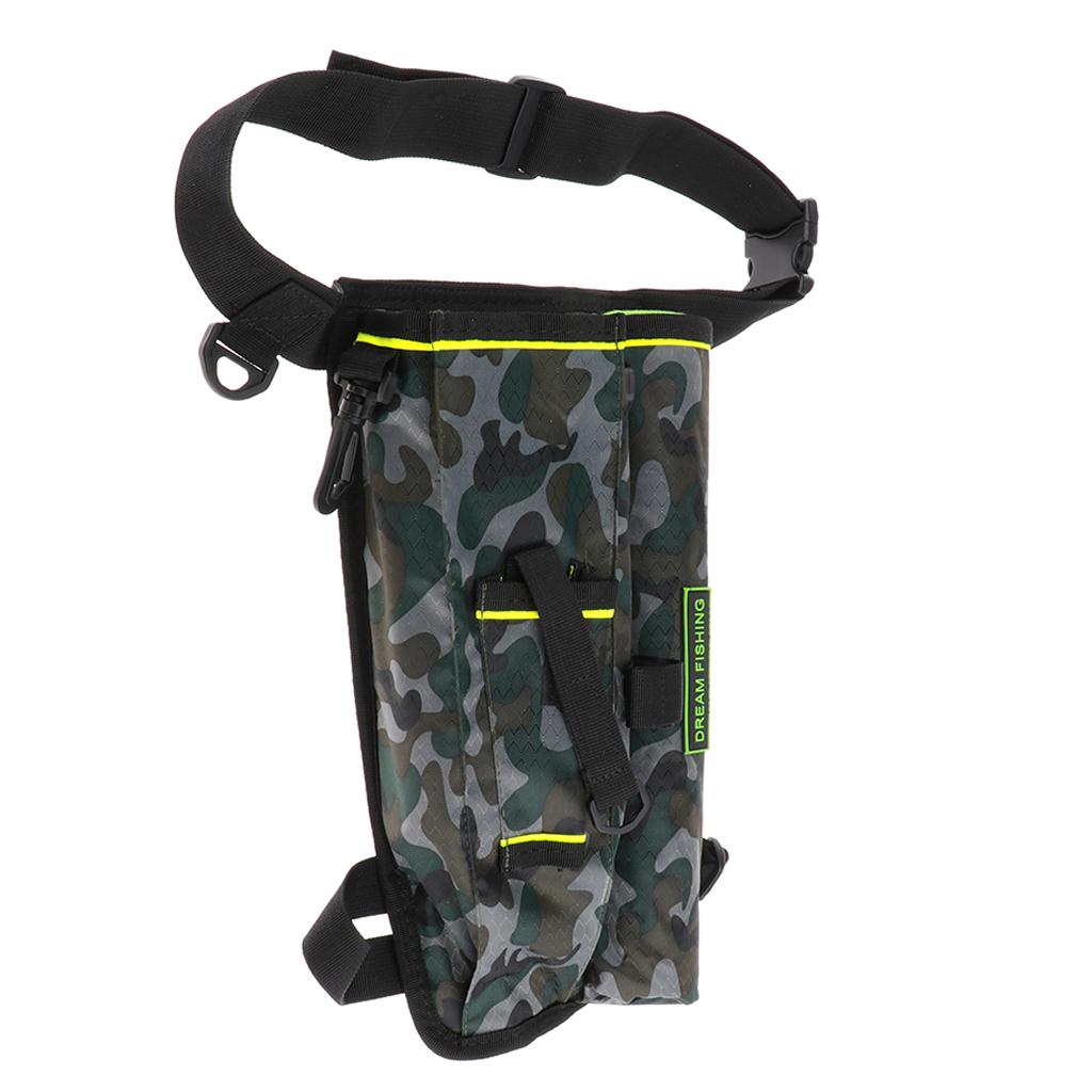 Outdoor Fishing Rod Tools Storage Case Waist Leg Bag With Fishing Tackle Box