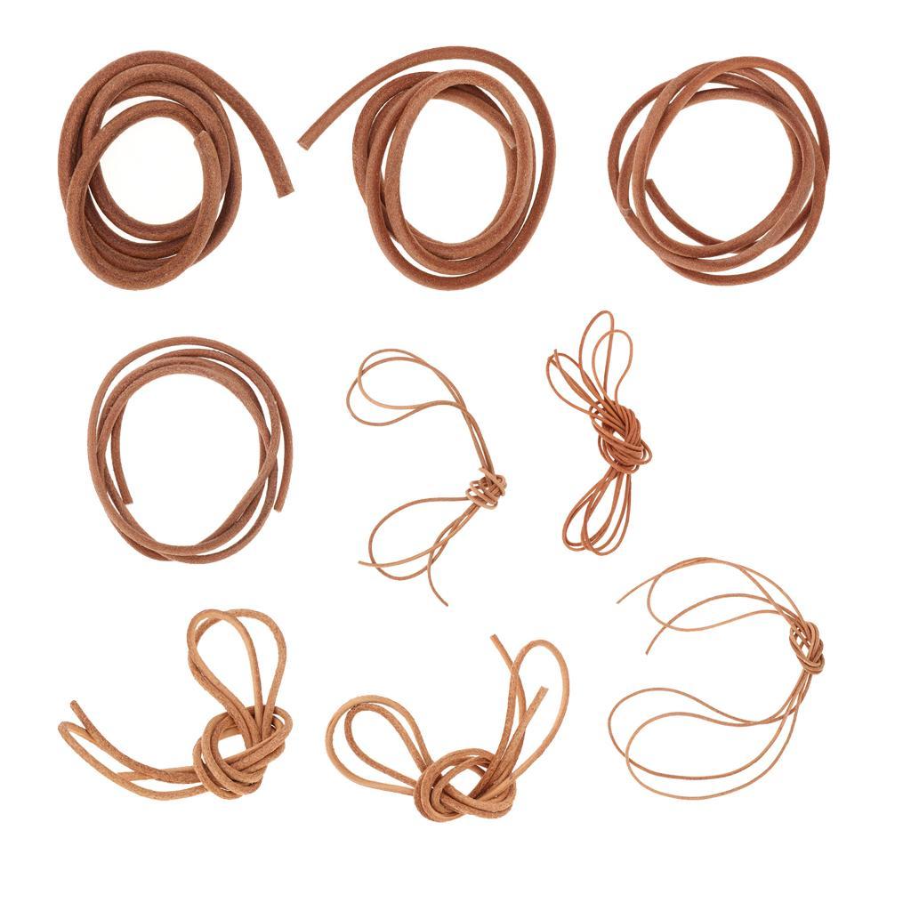1 Meter Long Leather Cord Jewelry Kumihimo Making Thread Rope Braiding String1mm 1.5mm 2mm 2.5mm 3mm 4mm 5mm 6mm 8mm for DIY Crafts