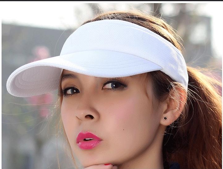 Mũ lưỡi trai thể thao nửa đầu màu trắng nón kết thể thao nữ