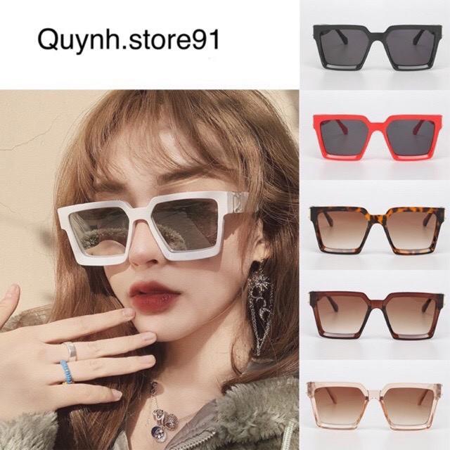 Kính mát gọng vuông thời trang cá tính cho nam nữ chống tia UV400