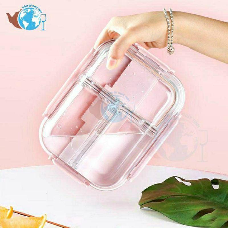 Giá sỉ hộp cơm thủy tinh 2 ngăn,3 ngăn