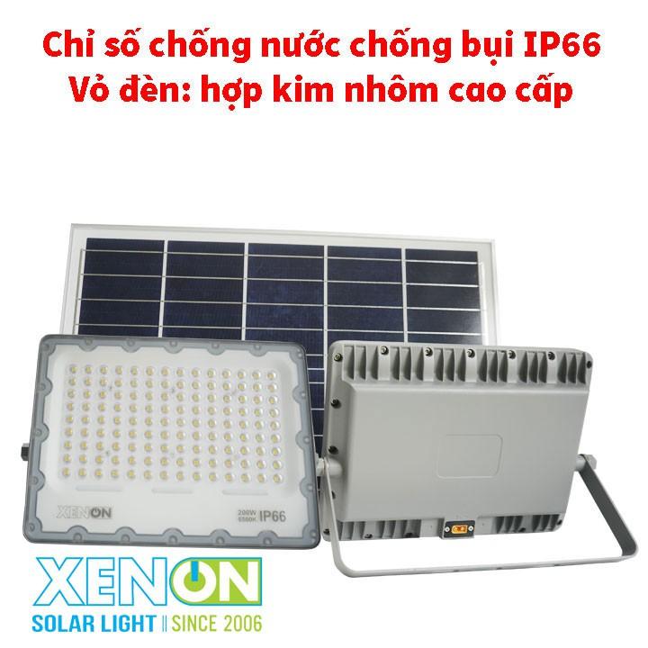 Đèn pha năng lượng mặt trời 200w Xenon Deluxe cao cấp sáng trên 16h DL03-200W(dây dài 1m)