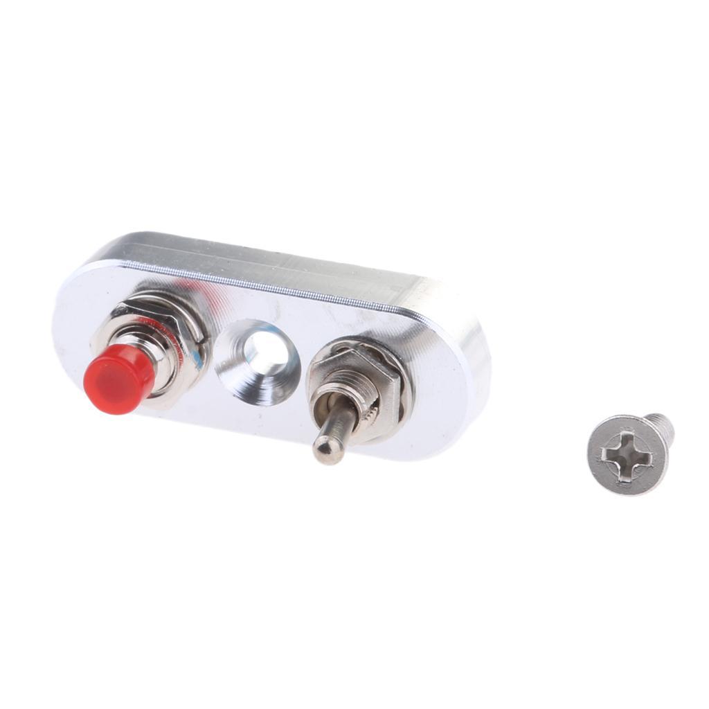 2pcs Mini Aluminum Motorcycle Handlebar Stop Start Dual Switch Button 12V