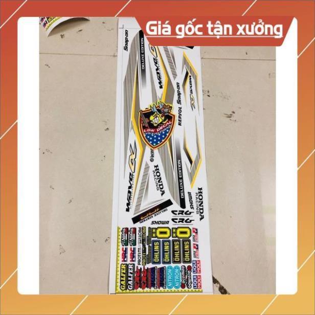 Tem rời wave 2016 dán xe trắng