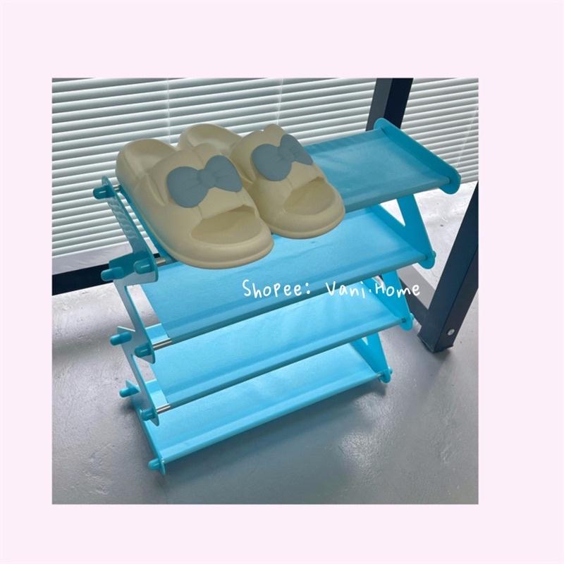 Kệ để giày dép thông minh màu pastel 4 tầng chữ Z - Kệ đựng đồ đa năng, decor phòng, để sách báo, túi xách, gấu bông