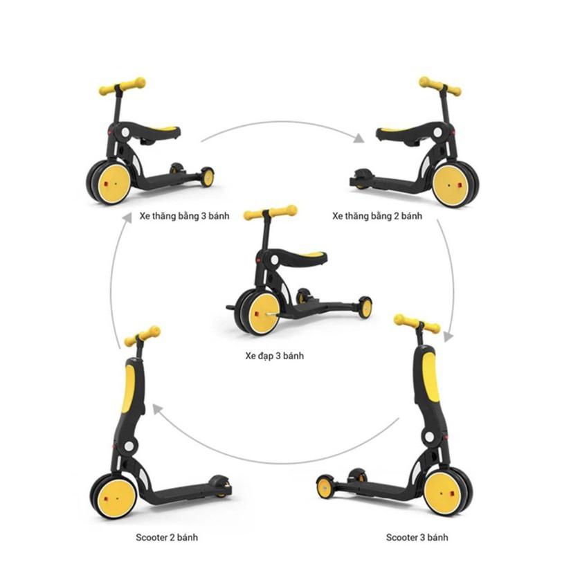 Xe scooter xếp gọn 5in1 đa năng FREEKIDS Version 2020 kèm tay đẩy