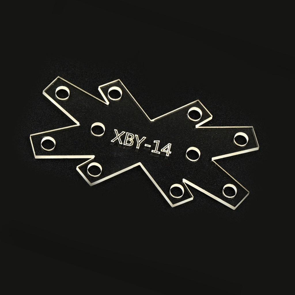 Acrylic Móc Khóa Móc Chìa Khóa Hoa Văn Bản Mẫu Stencil Làm Đồ Da Tay Thủ Công