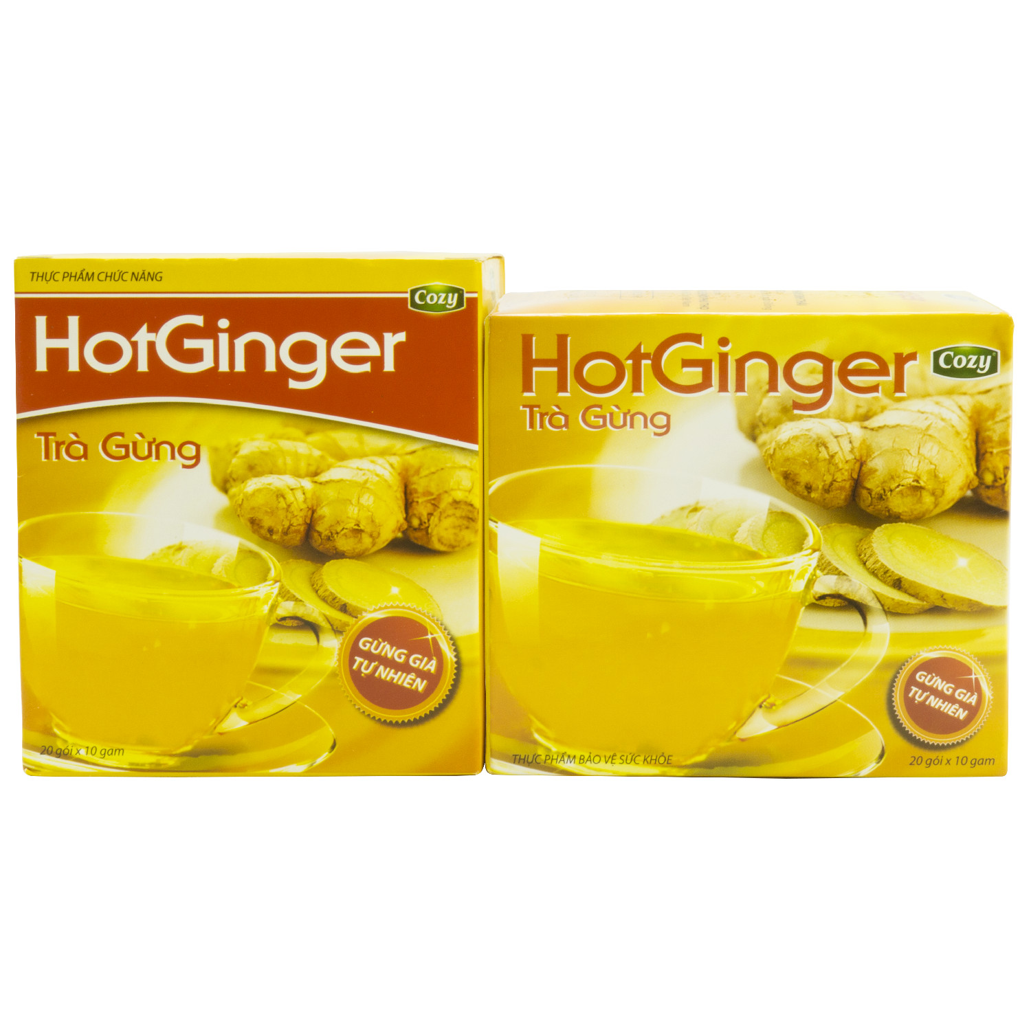 Trà Gừng Hòa Tan HotGinger (Hộp 20 gói x 10g )