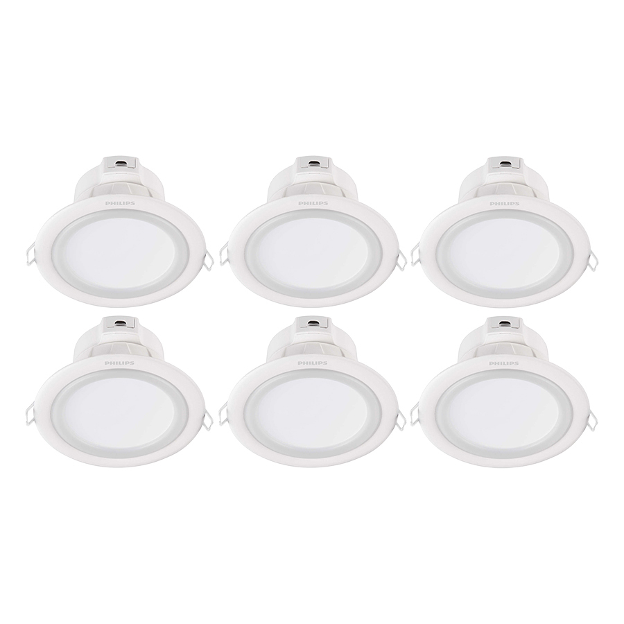 Bộ 7 Bóng đèn Philips LED Downlight Âm Trần 80080 3.5W 3000K- Ánh Sáng Vàng - Hàng Chính Hãng