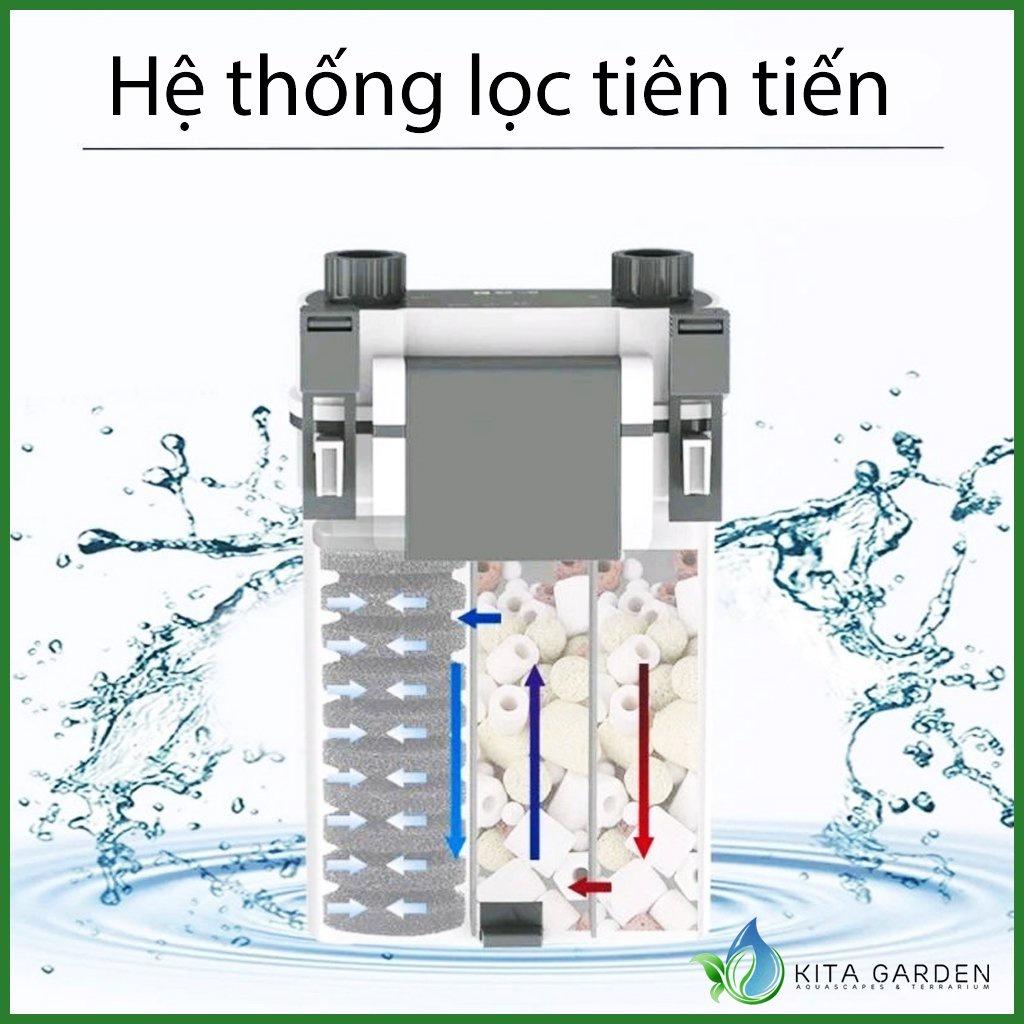 Máy lọc treo XIAOLI - Hang On Filter tích hợp lọc váng mặt nước hồ cá thủy sinh