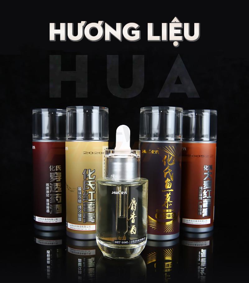 Hương liệu HUA chuyên dùng để câu cá loại cá, có nhiều loại để lựa chọn.