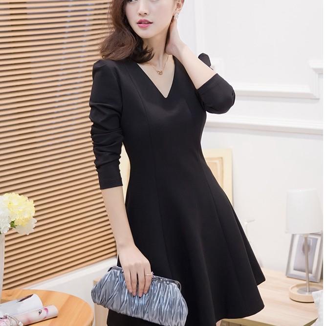 Đầm BISZE đi tiệc, đầm đi chơi tết cổ V tay phồng chanh xả