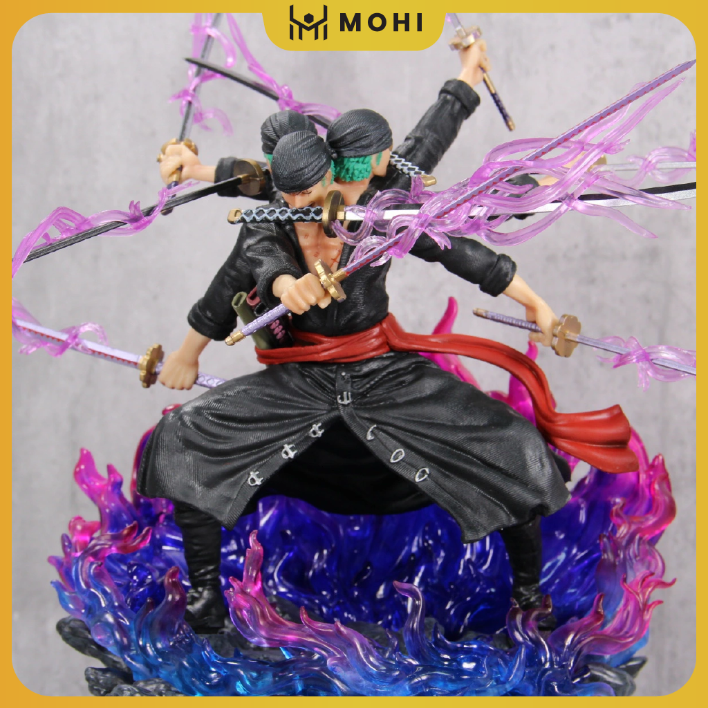 - Mô Hình OnePiece Zoro Asura 3 đầu 6 tay siêu ngầu - Cao 39cm - Figure OnePiece - Hộp màu