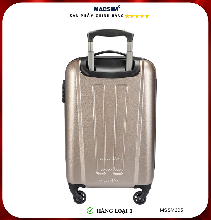 Vali cao cấp Macsim Smooire MSSM205 cỡ 20 inch màu đen, màu vàng- Hàng loại 1