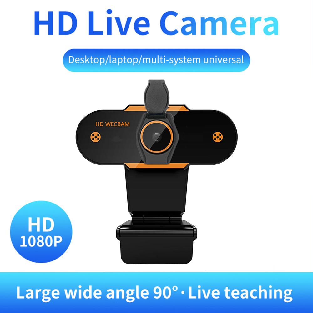 Camera Web 1080P HD CMOS USB 2.0 Video trực tiếp Họp trực tuyến Giảng dạy Giảm tiếng ồn Micrô Máy tính Máy tính PC Webcam