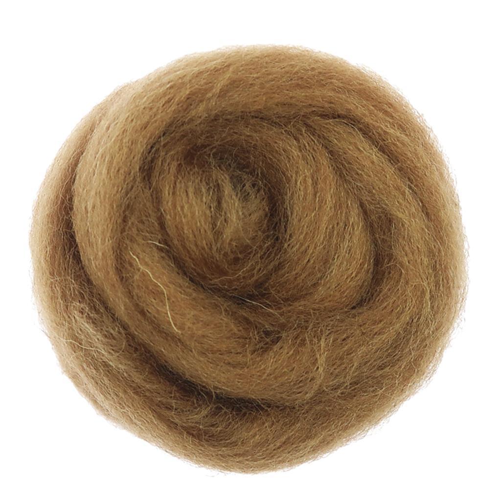 3-5pack 1 Piece 10g Wool Top Roving Felting Wool Spinning Felting Fiber Coffee