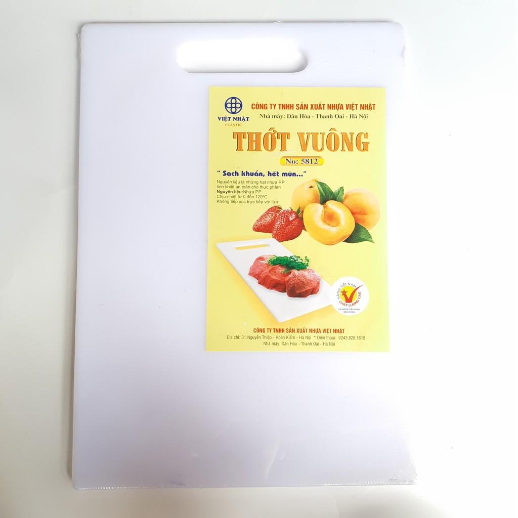 THỚT NHỰA VIỆT NHẬT - HÌNH CHỮ NHẬT CHUYÊN DÙNG THÁI ĐỒ ĂN CHÍN LOẠI 35cm x25cm