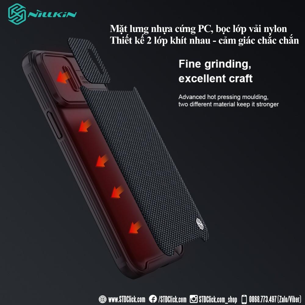 ỐP LƯNG DÀNH CHO ĐIỆN THOẠI IPHONE 13 PRO MAX NILLKIN TEXTURED PRO NYLON FIBER BẢO VỆ CAMERA