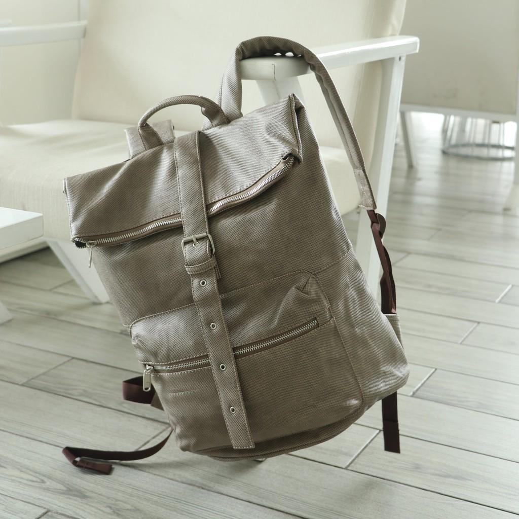 Balo nắp gập nam nữ, unisex đi phượt, du lịch, balo laptop cá tính tiện lợi - BOM