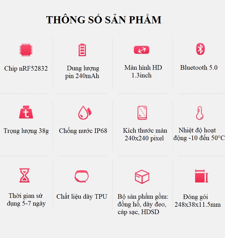 Đồng hồ theo dõi sức khỏe đa năng T.1.Q - Đồng hồ thông minh