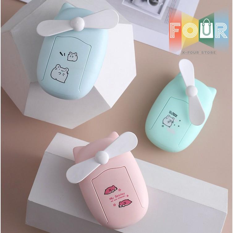 Quạt Phun Sương Hơi Nước Mini Cầm Tay Tạo Độ Ẩm, Điều Hòa Không Khí Nhỏ Gọn, Sạc USB