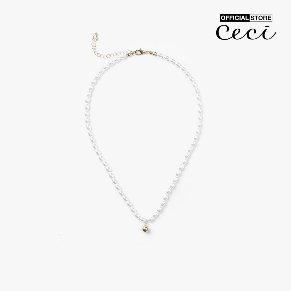 CECI - Dây chuyền nữ chuỗi ngọc trai sang trọng CC4-02000106-27