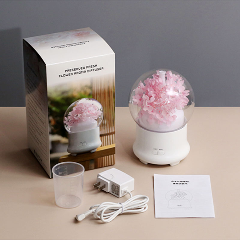 Máy Phun Sương Xông Tinh Dầu Đèn LED Nhiều Màu Flower, Máy Khuếch Tán Tinh Dầu Cao Cấp Thế Hệ Mới, Máy Đuổi Muỗi Xông Tinh Dầu Hiệu Quả Cao (Nhiều Màu)