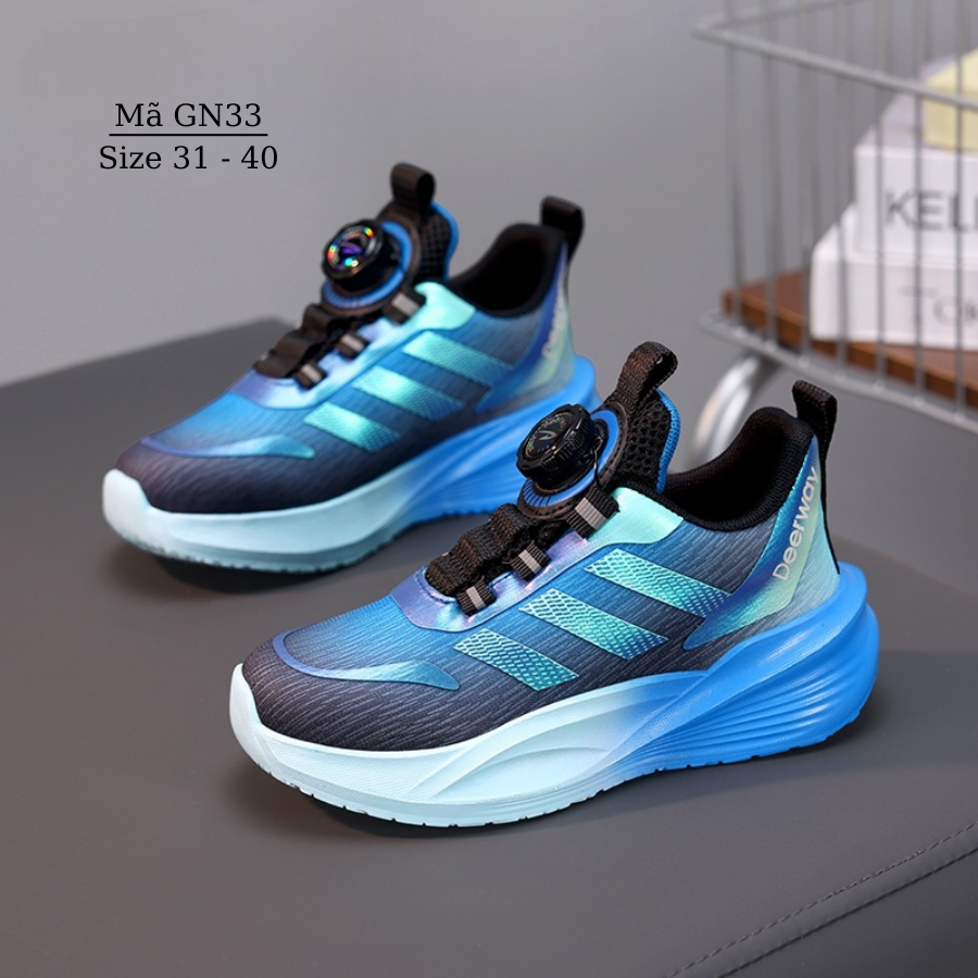 Giày thể thao trẻ em học sinh siêu nhẹ cao cấp DEERWAY 6 - 15 Tuổi đi học, chạy bộ, chơi bóng rổ, pickleball khỏe khoắn năng động GN33