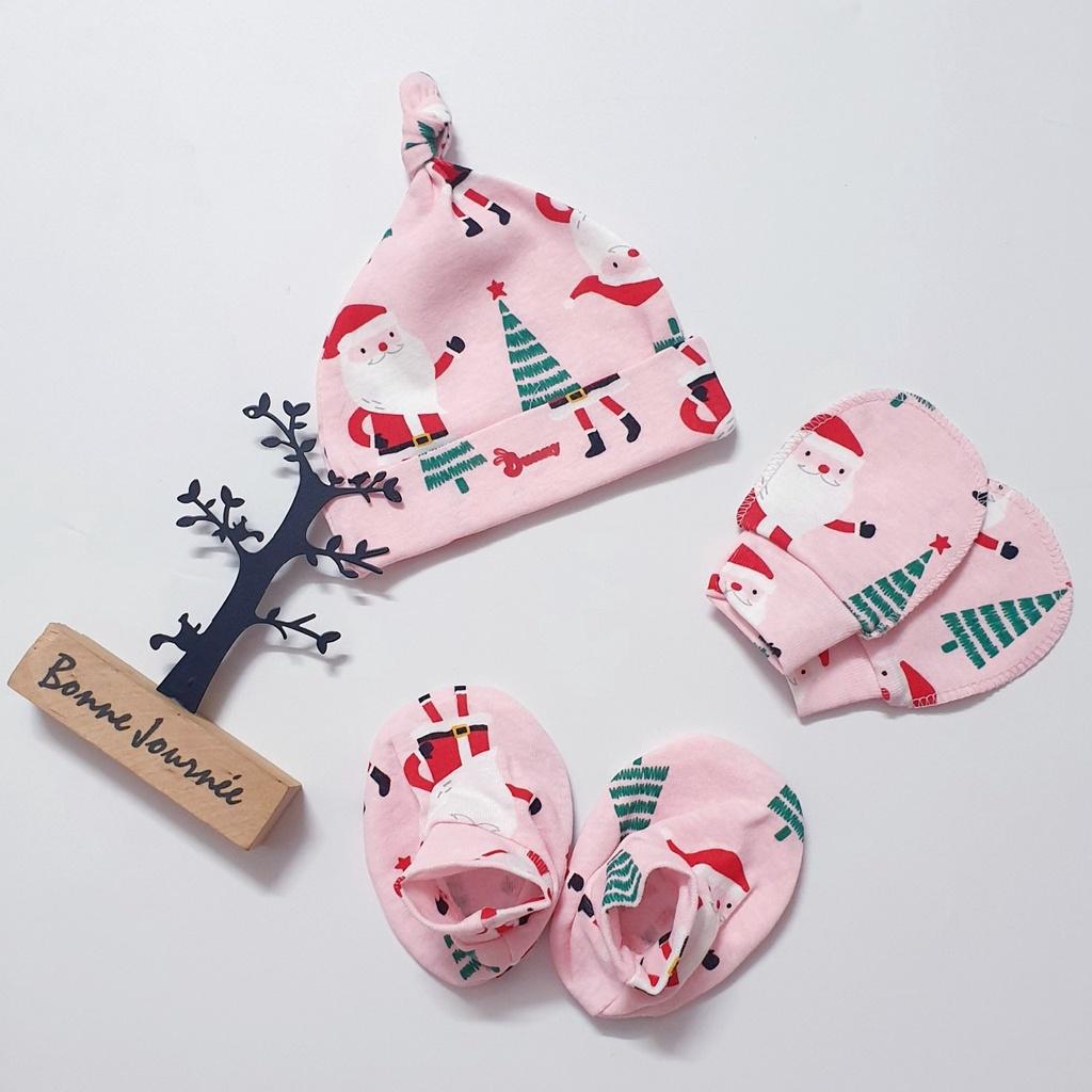 Set mũ bao tay bao chân sơ sinh Bunny thun cotton mềm