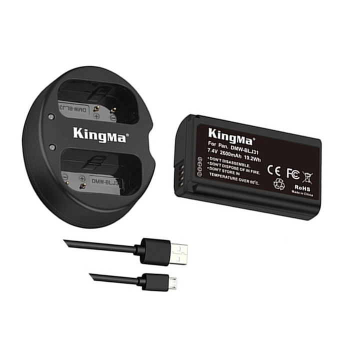 Bộ 1 pin 1 sạc Kingma cho Panasonic DMW-BLJ31, Hàng chính hãng