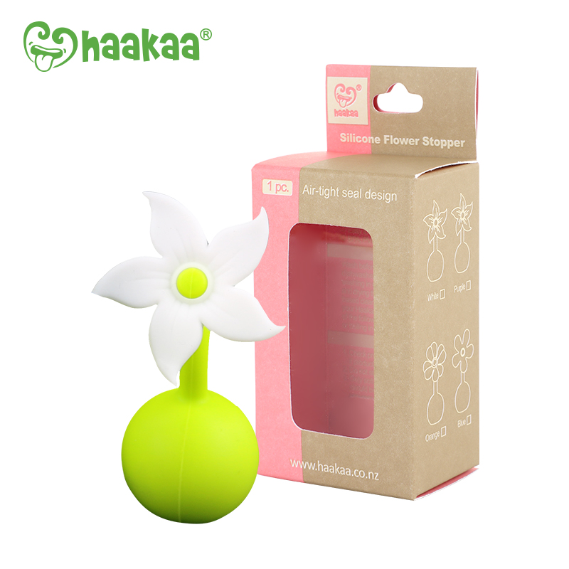Combo Cốc hứng sữa Gen.2 và Nút hoa chặn Haakaa. Chất liệu silicone cao cấp, an toàn. Không chứa BPA, PVC và phthalate