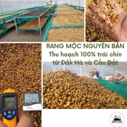 Cà phê pha máy, cafe pha phin Arabica Cầu Đất rang mộc nguyên chất từ Khuê Café