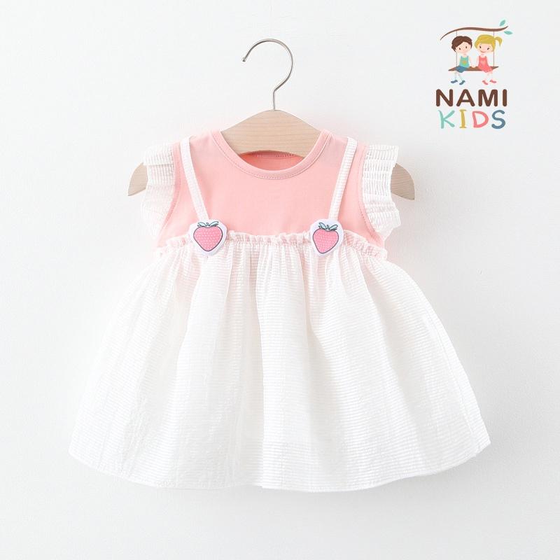Đầm cánh tiên dâu tây dễ thương cho bé