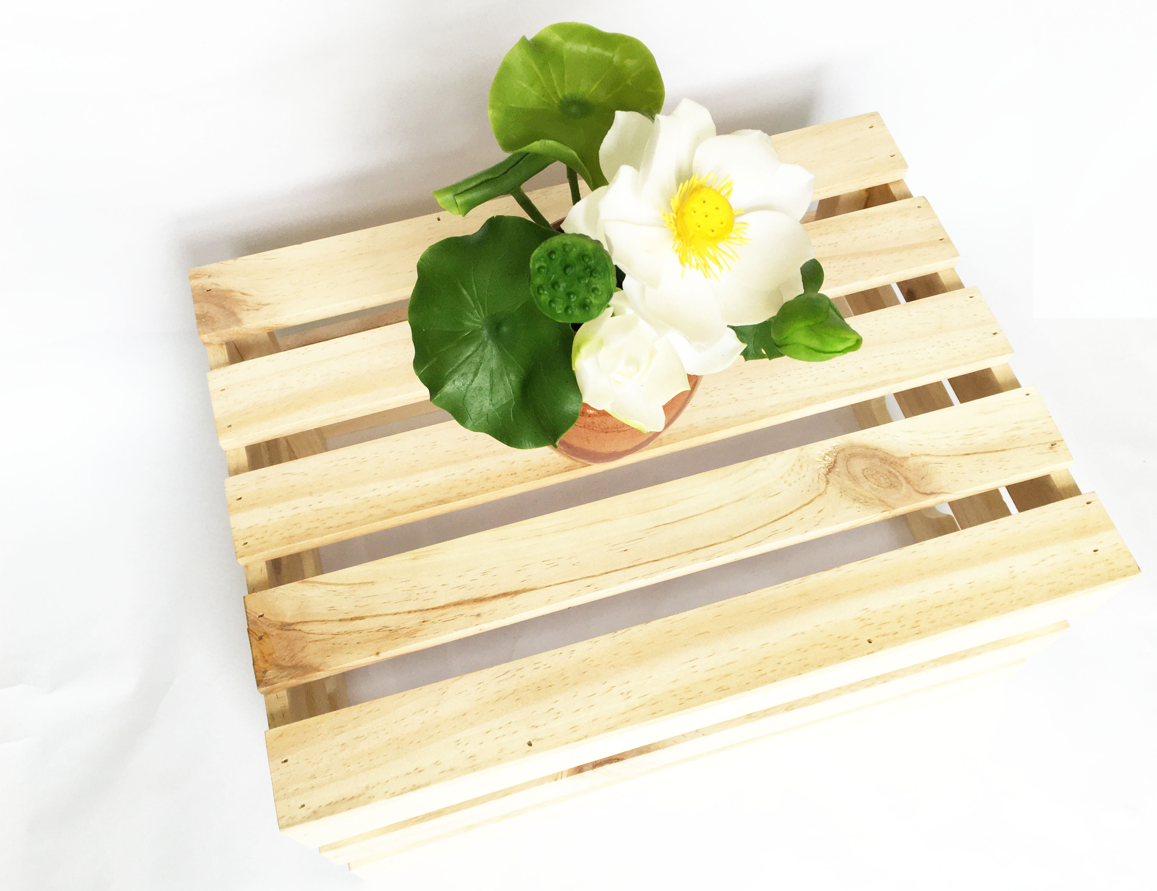 Combo 3 Thùng gỗ Pallet 3 size S-M-L  đựng đồ trang trí homestay- Kệ decor đa năng