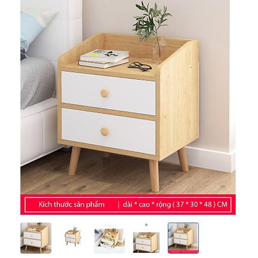 Tủ đầu giường có 2 ngăn kéo, táp đầu giường 2 ngăn kéo PUK001