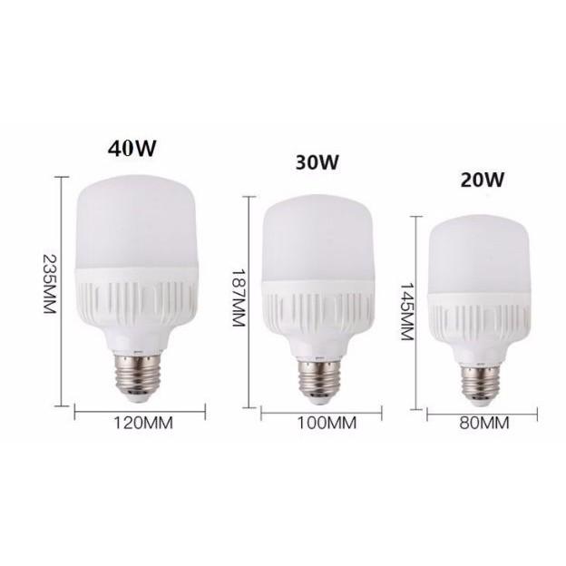 Combo 10 bóng đèn led bulb trụ tròn 20W,30W,40W giá cực tốt