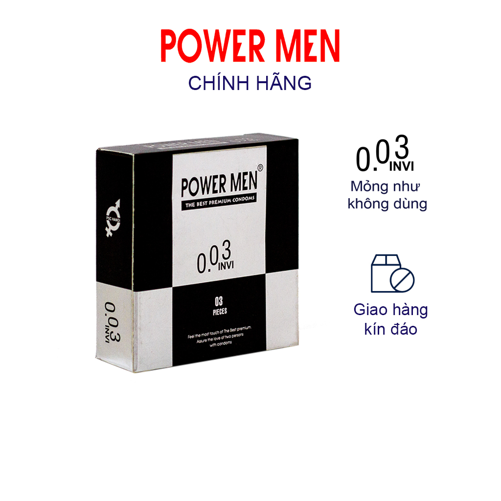 Bao cao su Powermen INVI 0.03 - 3 Cái