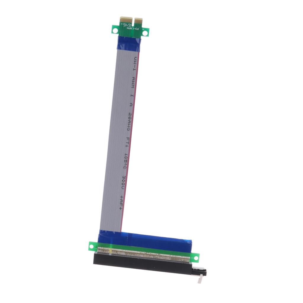 PCI-E Express 1X to 16X Male to Female Riser Card Extender Cable Ribbon