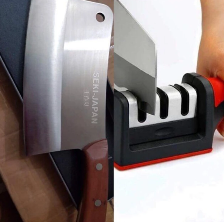 Dụng Cụ Mài Dao, Mài Kéo 3 Rãnh Cực Sắc Bén Đa Năng Dễ Sử Dụng, Tốc Độ Nhanh Tiện Lợi