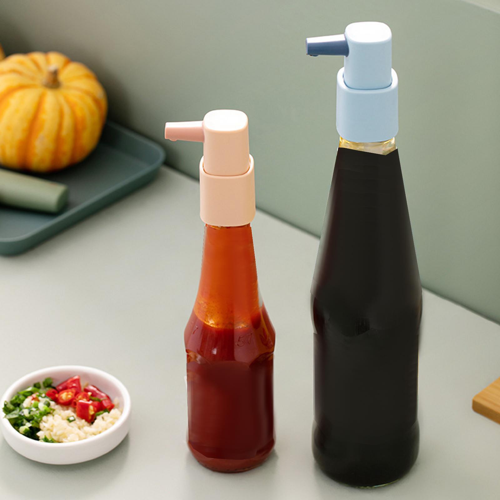 Syrup Bottle Nozzle Pressure Oil Sprayer Pump Small Blue