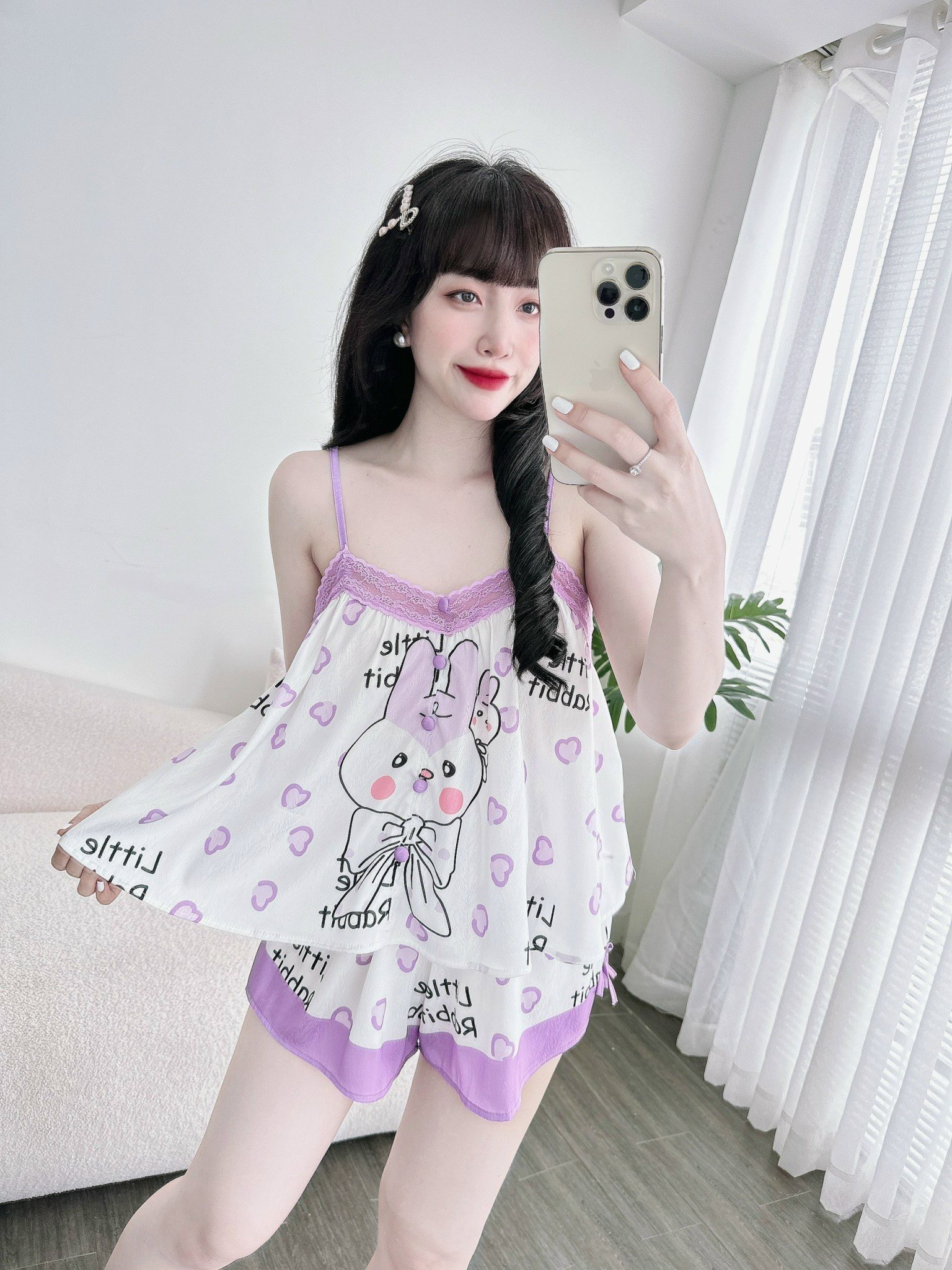 BỘ NGỦ GIẢ VÁY SIÊU DỄ THƯƠNG DƯỚI 65KG DÀNH CHO NỮ