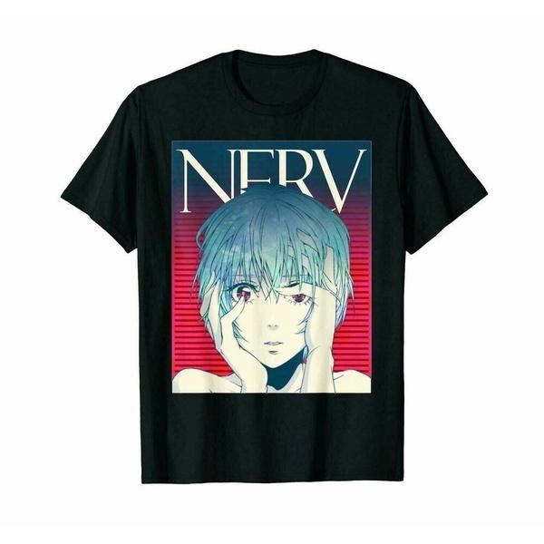 HOT Áo Phông Neon Genesis Evangelion NERV Rei Ayanami Anime mẫu mới cực chât