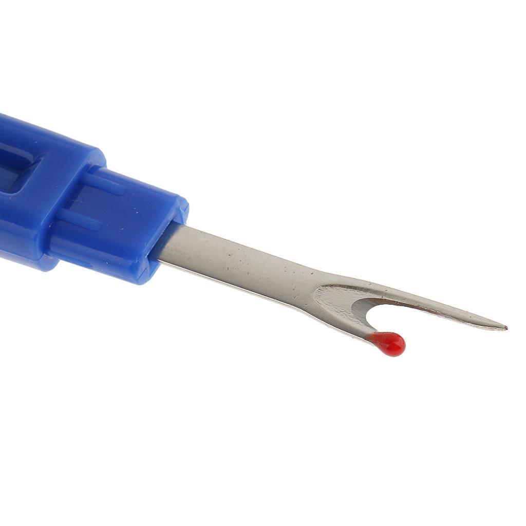 2pcs 3.3 inch /5.5 inch Blue Plastic Handle Sewing Stitch Thread Unpicker Seam Rippers